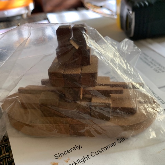 5 Vintage Wood Puzzles - Brain Teaser - Barrel - Ship - IQ Challenge Jigsaw Game - Picture 4 of 8